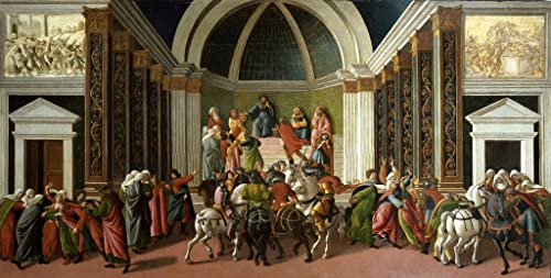 Impression d'art de Botticelli l'Histoire de Virginie tableau vintage haut de gamme
