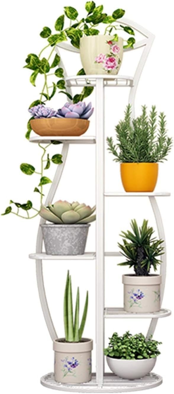 MetalTouch Stand Flower Pot Holder 6 Tier Flower Stand Iron Flower Base Planter Stand Plant Pot Rack Garden Rack Indoor Outdoor Balcony Garden (White) (B0CDPQL35G) Amazon Price History, Amazon Price Tracker