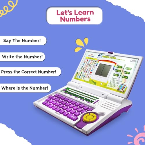 Image of Wembley Laptop Computer Educational Kids Toys for 2 - 5 Years Boy | 20 Fun Activity Learning Toy for 2 3 4 5 Years Boys and Girls Now Learn Letter, Words, Mathematics, Games, Music, Logic, Memory Tool