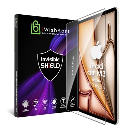 Image of compatible with Apple iPad Air M3 2025 13 Inch Tab Tempered Glass Screen Protector Guard Full Screen Coverage Edge to with Easy Installation kit | Anti-Scratch & Smudge Proof | Premium 13 inch (i pad m 3)