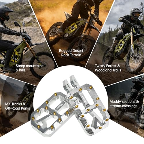 Woodniu Racein Dirt Bike Wide Non Slip Foot Pegs for Surron Light Bee X S by Woodniu Racein - Used condition - Image 7
