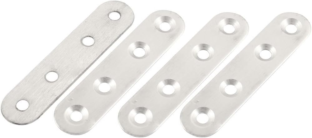 4pcs 3 inches Stainless Steel Flat Mending Repair Plate Bracket Connector Fixing Joining