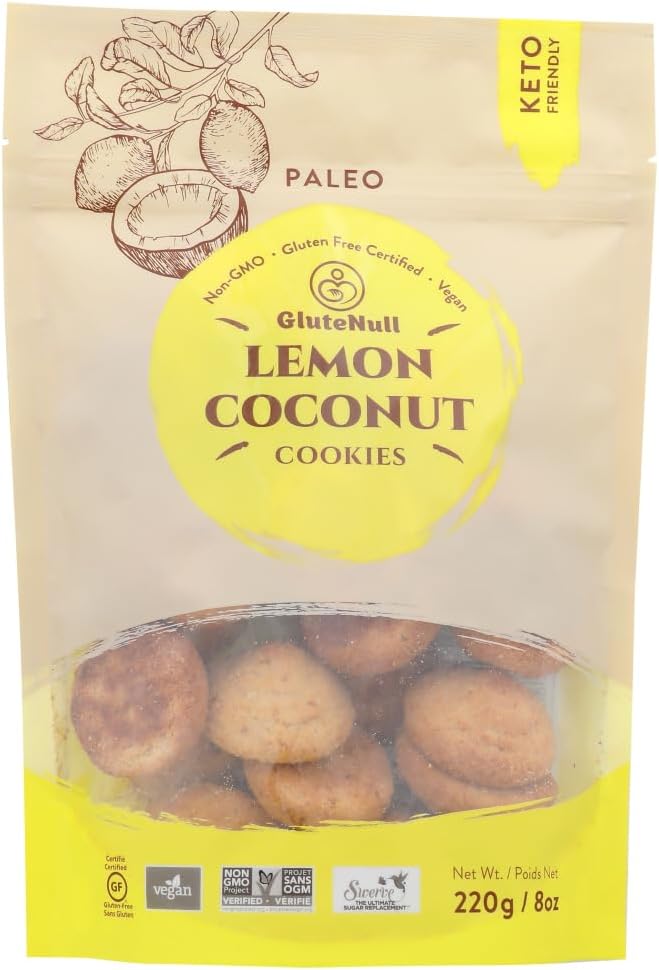 GluteNull Lemon Coconut Cookies - Keto, Gluten Free, Vegan, Paleo