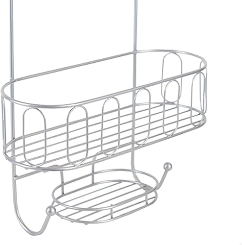 Miniatura 3 de Home Basics, Conditioner Unity - Estante para cabeza de 2 niveles con ganchos inferiores y bandeja central para jabonera, organizador de