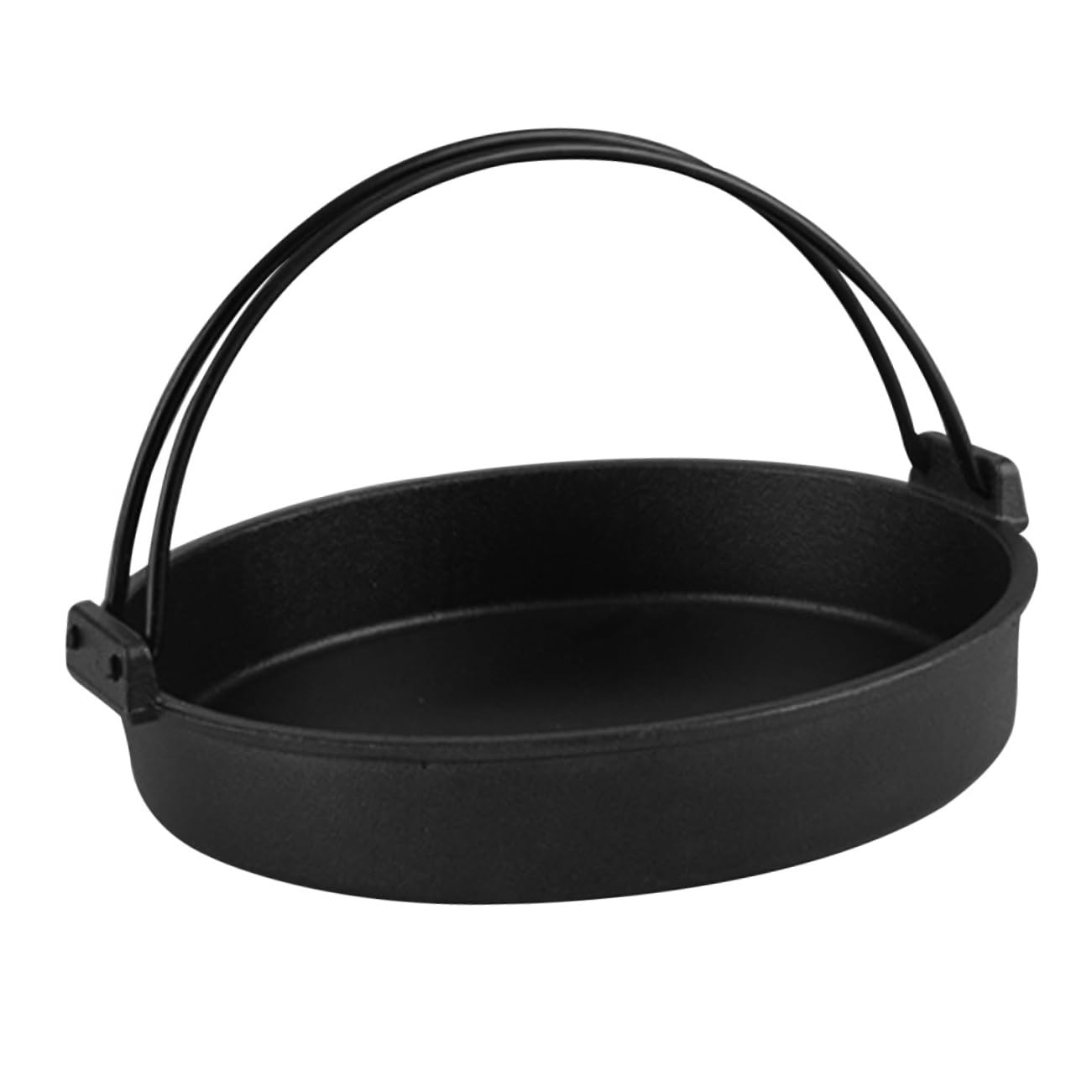 Olla de Hierro Fundido Negra de Doble Asa para Cocina
