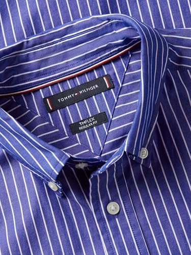 Image of Tommy Hilfiger Men's Short Sleeve Poplin Shirts in Regular Fit, Men's Button Down Shirts