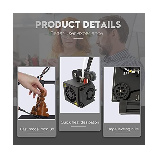 Creality Ender 3 Imprimante 3D, Impression de Haute PrÃ©cision, Reprendre la Fonction d'impression, Impression Stable, OpÃ©ration Facile, Taille d'impression 220 * 220 * 250mm – Image 4
