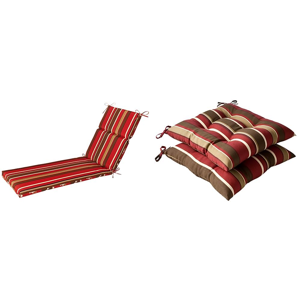 Pillow Perfect Outdoor/Indoor Monserrat/Montifleuri Sangria Chaise