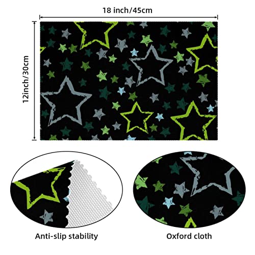 Sets de table lavables pour protéger la table des enfants tapis antidérapants étoiles - 5