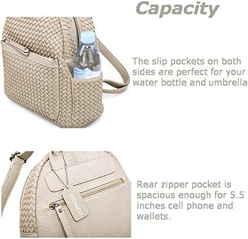 Woven Backpack for Women Trendy Daypacks Stylish Backpack Purse Women's Fashion Backpack for Travel Vacation (Large Beige Woven) - Image 8