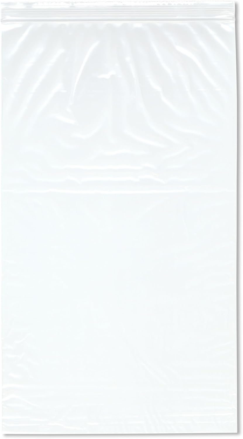 Plymor 8" x 14" (Pack of 100), 2 Mil Zipper Reclosable Plastic Bags