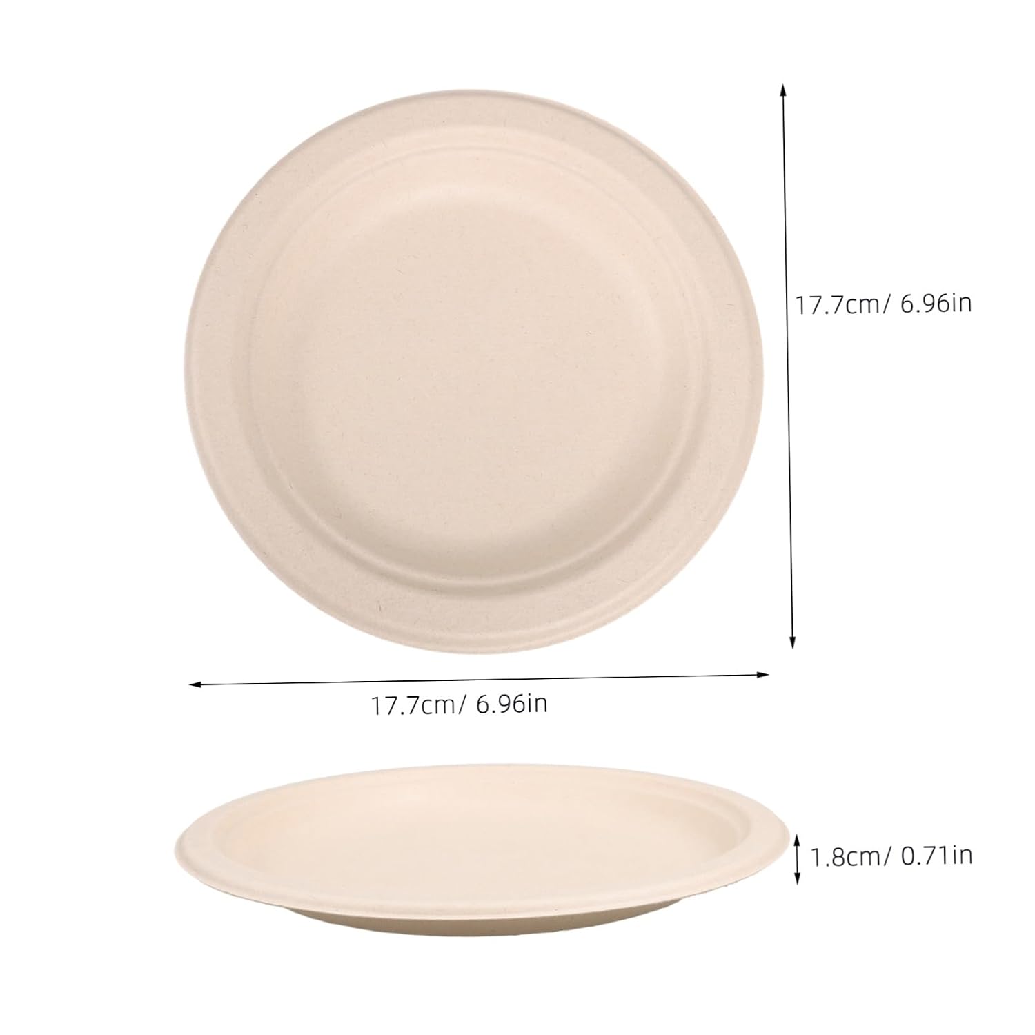 50pcs Disposable Paper Plates Eco-friendly Oval Dinnerware for Parties Events Takeaway Heavy Duty Biodegradable Dessert Appetizer Serving Trays