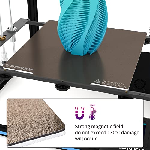TRONXY PEI Druckplatte, Flexibler 3D Drucker PEI Sheet 330x330 mm, Abnehmbare PEI Bauplatte für X5SA/X5SA PRO Leicht zu Entfernendes Modell