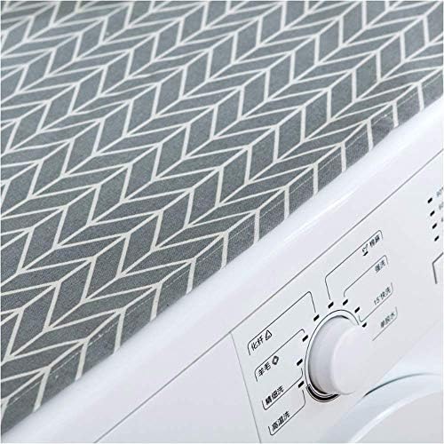 MF2FLAY 2PCS Fridge Dust Proof Cover Multi-Purpose Washing Machine Top Cover with Refrigerator Storage Organizer Bags (Gray)