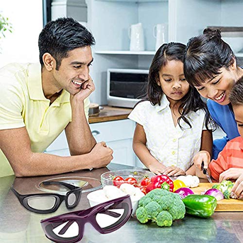4 Pieces Onion Goggles, Anti-Fog No-Tears Kitchen Onion Glasses with Inside Sponge, Kitchen Gadget for Chopping Onion Cooking Grilling Dustproof, Eye Protector for Women Men Cleaning Kitchen