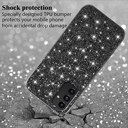 Coque de protection silicone Samsung Galaxy A13 5G noire scintillante