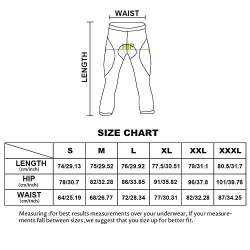 MEETWEE Herren 3/4 Radhose Fahrradhose, Kompression Radlerhose Leggings Radsport Hose für Männer Elastische Atmungsaktive 3D Schwamm Sitzpolster