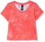 Rundhalsausschnitt adidas Mädchen ID Moon-Washed T-Shirt, White/Reacor, 170