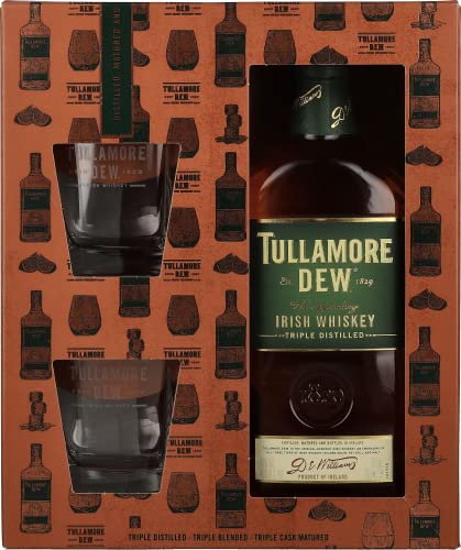 Tullamore D.E.W. Irish Whiskey 40% Vol. 0,7l in Geschenkbox mit 2 Gläsern – Bild 2