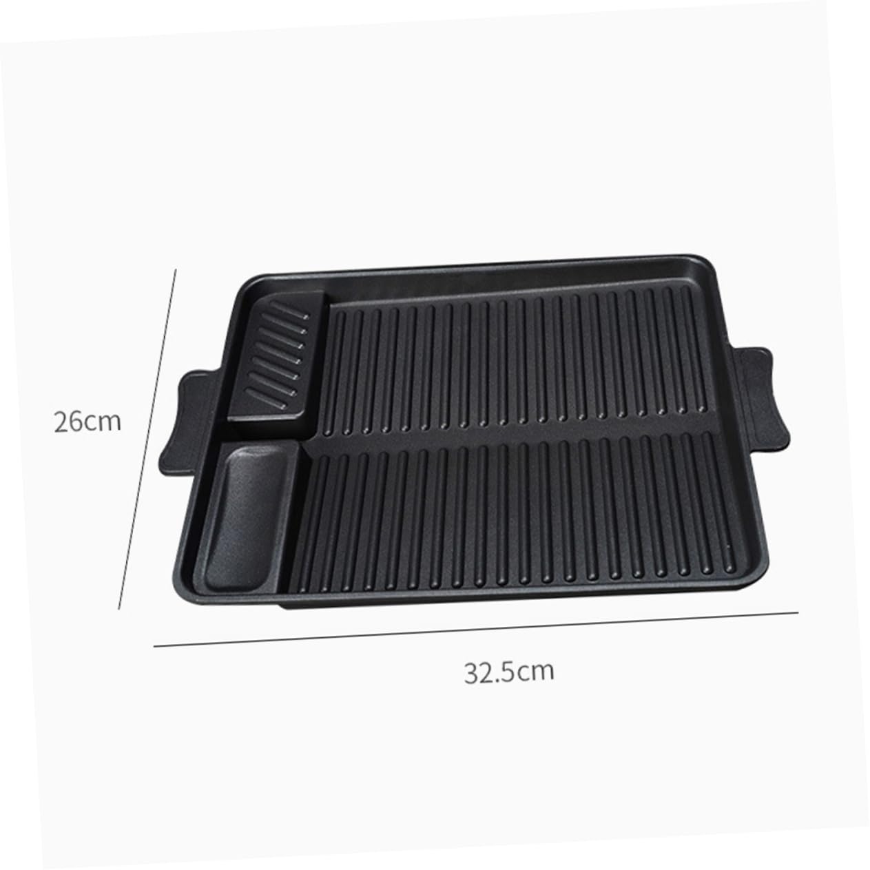 1pezzi Piastra Barbecue Teglia Rettangolare Antiaderente per Bistecche Manzo da Esterno Durevole e Facile da Trasportare per Cucinare su Gas Portatile