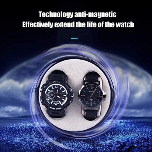 FENOKD Mechanical Watch Shaker with 4 Watch Winder Positions and 6 Display Storage Spaces for Mechanical Watches Automatic Watch Winder Box