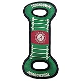 Pets First NCAA Football Field Dog Toy with Squeaker. - Alabama Crimson Tide - for Tug, Toss, and Fetch. - Tough& Durable PET Toy