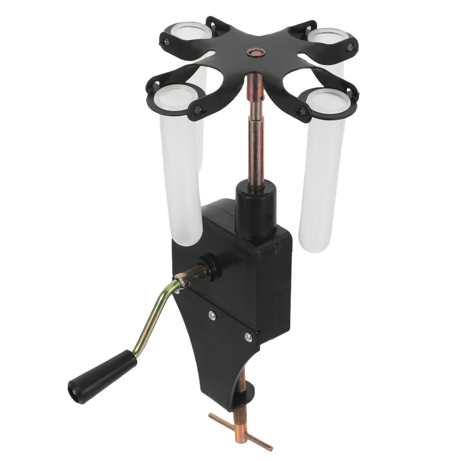 UPKOCH Centrifuga Manuale Leggera in Plastica Nera per Laboratorio e Uso Esterno, Supporto per Provette per Esperimenti Scientifici Scuola Media