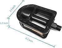 Vista 2 de Pedales de bicicleta para niños mejorados de 1/2 pulgadas, 1 par de pedales de husillo para niños de resina para bicicletas juveniles de 12 pulgadas