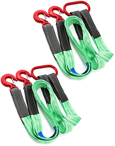 QWORK 2 Pack Two Leg Bridle Web Sling, 5Ft 6613lb