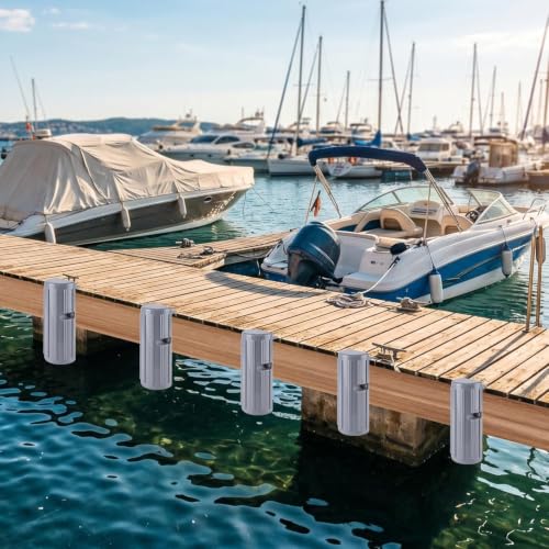 Image of Dock Bumper Fender,Boat Dock Bumpers for Edge or Side | Marine Fender Guard Vertical Protection, Durable Construction,UV Resistant,Includes Stainless Steel Mounting Hardware