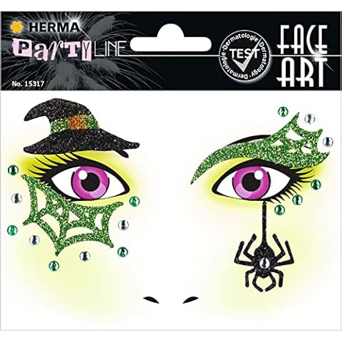 HERMA 15317 Witch Glitter Face Art Stickers Cover