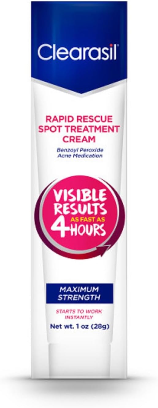 ReckittClearasil Ultra Rapid Action Treatment Cream for Unisex 1 oz Treatment White