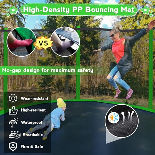 KOFUN Tranpoline Outdoor 16FT 14FT 12FT 10FT Tranpoline for Kids and Adults 1500LBS Tranpoline with Basketball Hoop, Enclosure Net, Backyard Heavy Duty Recreational Tranpolines, ASTM Approved