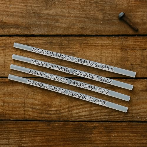 Image of Mario Ultimate Zabardast Semi-Clear Hot Melt Glue Sticks 220mm x 11mm, Pack of 20 | Super Strong Bond Adhesive for Crafting, Repairs, DIY & Professional Work