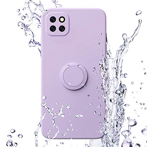 UKDANDANWEI Capa Enjoy 20 5G, suporte de anel de metal fino com rotação de 360 graus, capa magnética