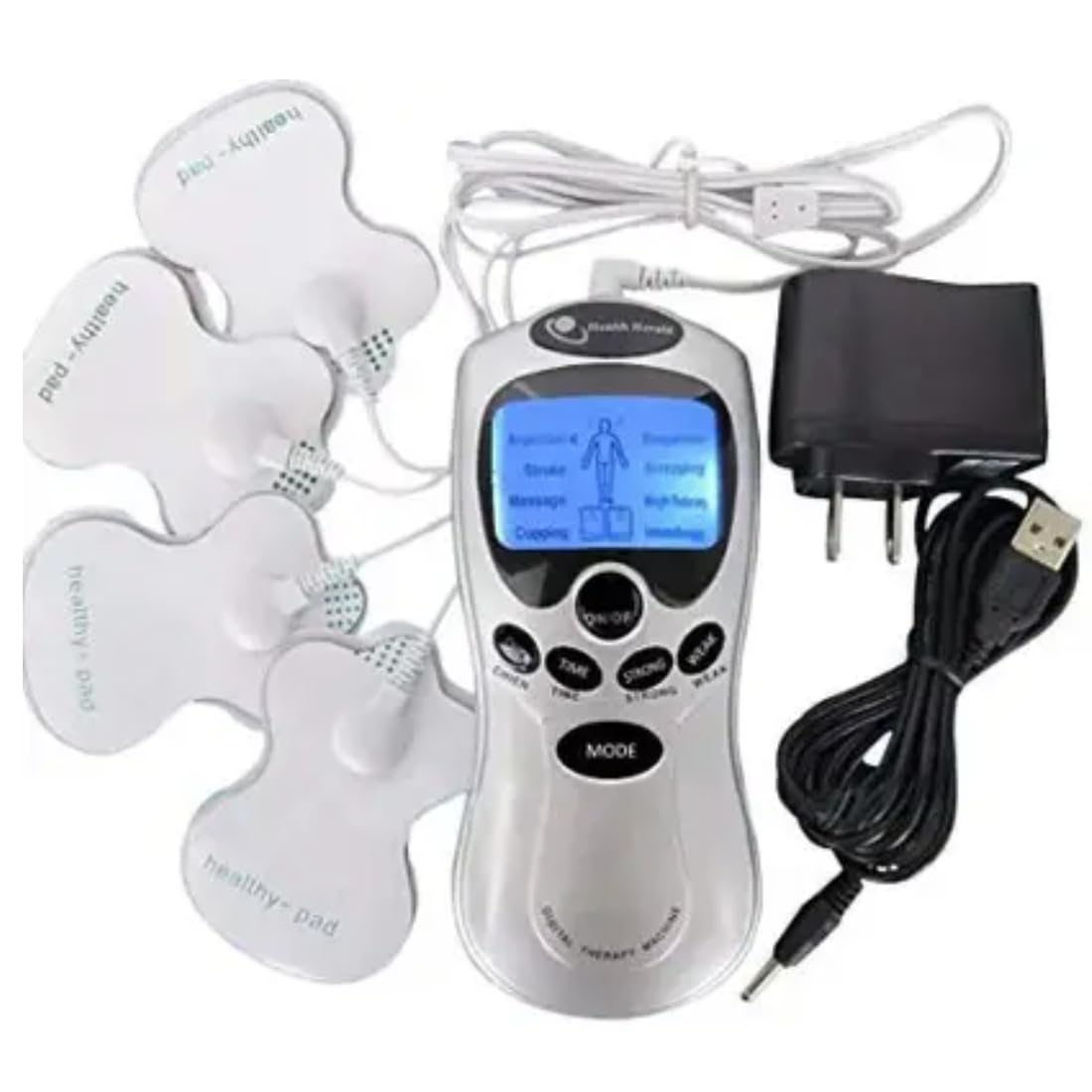 Agam Digital Therapy Machine – TENS EMS Unit for Pain Relief, Muscle Stimulator Massager with LCD Display, 8 Modes & 4 Pads – Portable Electrotherapy Device for Home Use-image-48