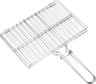Stainless Steel BBQ Grilling Basket Fish Grill Basket Vegetable Grill Basket Grill Grilling Basket Grilling Accessories for Outdoor Veggie Grilling Fishes Shrimps