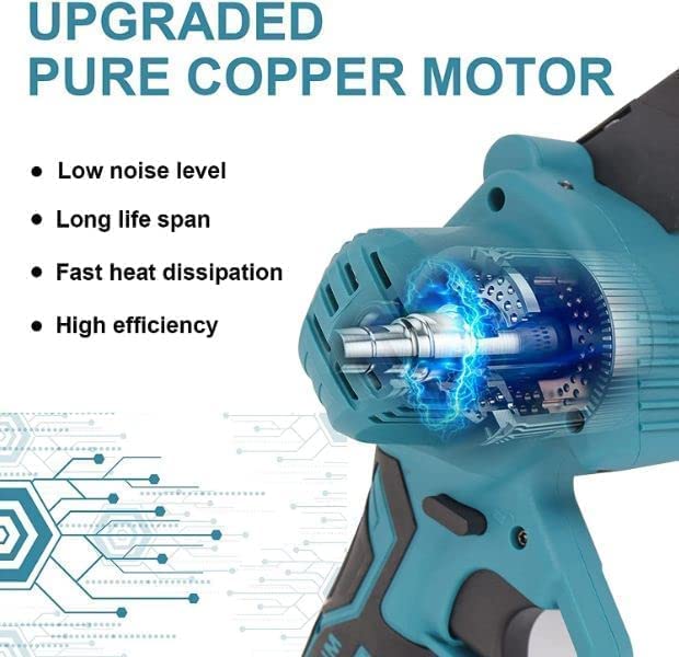 Image of HELLARO 24V Cordless Chainsaw Procut One Hand Lightweight Portable Battery Operated 4inch Mini Chain Saw for Pruning Tree Branch Wood Cuttingn With 2 Pc Li-ion Chargable Batteries with charger