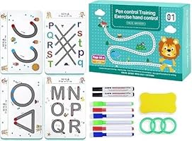 Acorn Crafts Magic Practice Reusable Tracing Workbook for Kids – 64 Pages, Handwriting & Pen Control, Ages 3-8,...