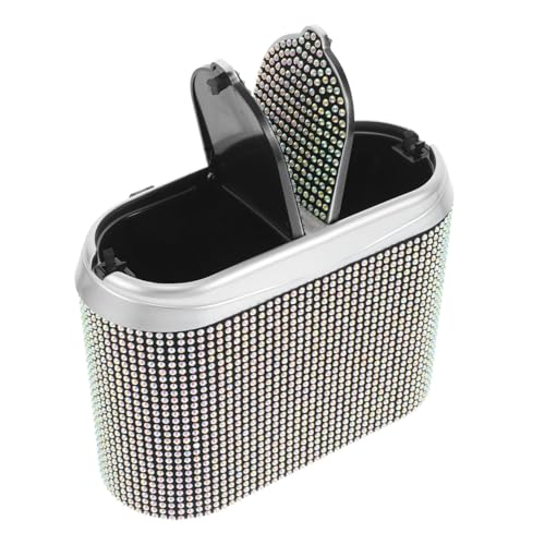 Poubelle auto mignonne et étanche à strass avec fixation facile appui-tête