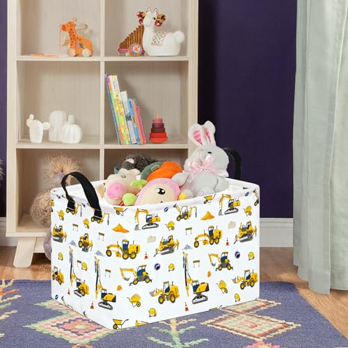 Image of Rectangle Gift Storage Basket Home Shelf Storage Basket Organizer Box Clothes Laundry Hamper Nursery Basket Laundry Basket with Handles (Vehicle)