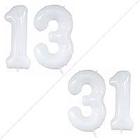 Vista 115 de GOER Globos con el número 80 para decoraciones de fiesta de cumpleaños número 80, globos de helio de aluminio jumbo de 42 pulgadas para 80 Oro rosa