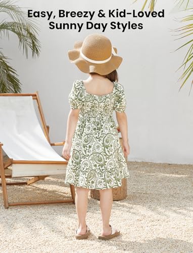 PATPAT Family Matching Summer Outfits, Mommy and Me Matching Shirts Dresses Paisley Print Matching Dresses for Family4