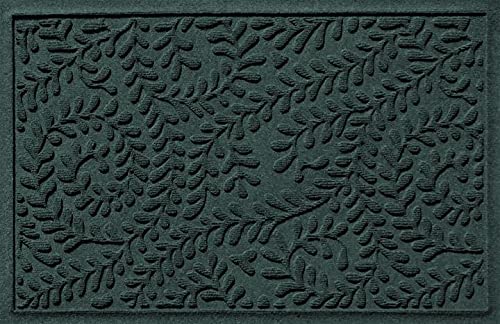 (Oversized Doormat, 0.9m by 1.5m, Evergreen) - Bungalow Flooring Waterhog Doormat, 0.9m x 1.5m, Skid Resistant, Easy to Clean, Catches Water and Debris, Boxwood Collection, Evergreen