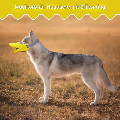 Maulkorb Für Hunde, Entenschnabel-Typ, Anti Biss Ente Mund Form Hund Mundabdeckungen Anti Rall Haustier Mund Set Anti-Bell- Und Anti-Fress-Maske, Silikon-Maulkorb Für Kleine Hunde
