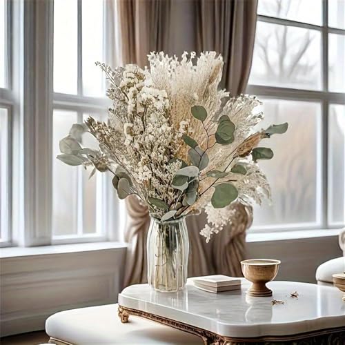 Flores secas naturales mezcla Pampas Eucalipto Boho decoración miniatura 3