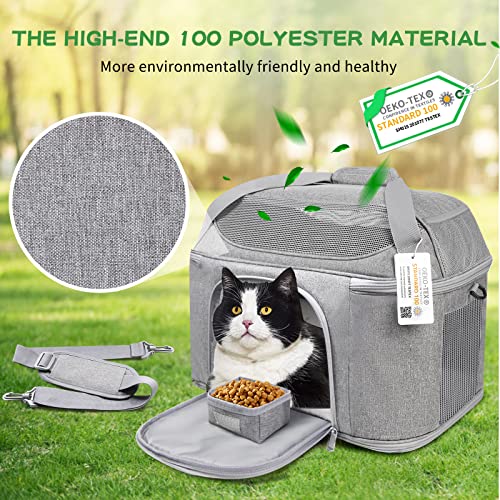 Bejibear Porta-Gatos Grande Para 2 Gatos, Porta-Animais De Estimação Com Lado Macio Para Gatos, Cach