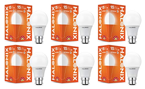 Image of Halonix Astron Star Base B22 15-Watt LED Bulb (Pack of 6, Cool White)