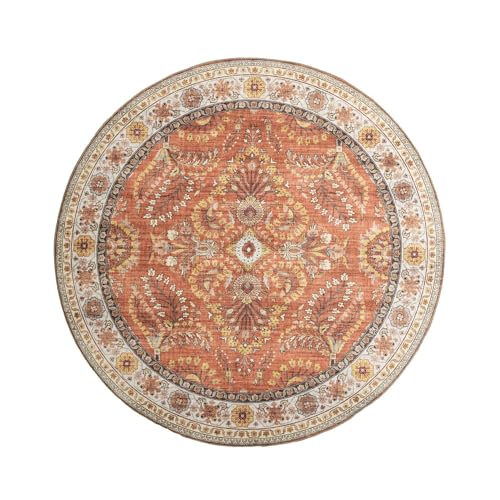 Tapis extérieur résistant pluie et durable Santo Flora Terra rond 100cm