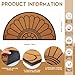 Drydiet Half Round Door Mat 30'' x 17'' Non Slip Welcome Mat Rubber Low Profile Heavy Duty Coir Doormat Half Circle Mats for Garage Patio Home Entrance Decorative